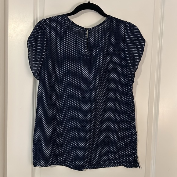 Lightweight navy polka dot blouse from Fun2Fun - large - Picture 6 of 8